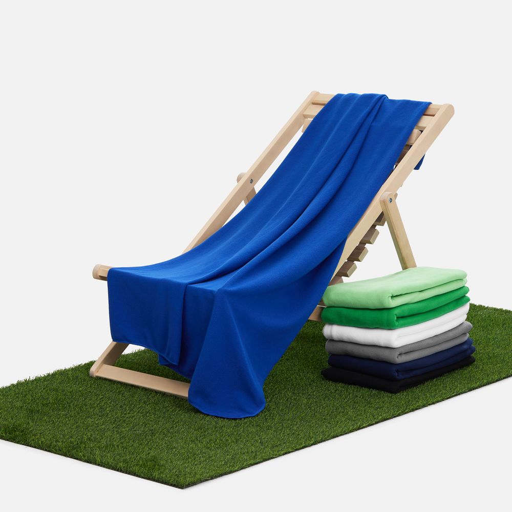 Флисовый плед Warm&Peace XL, ярко-синий — изображение 6