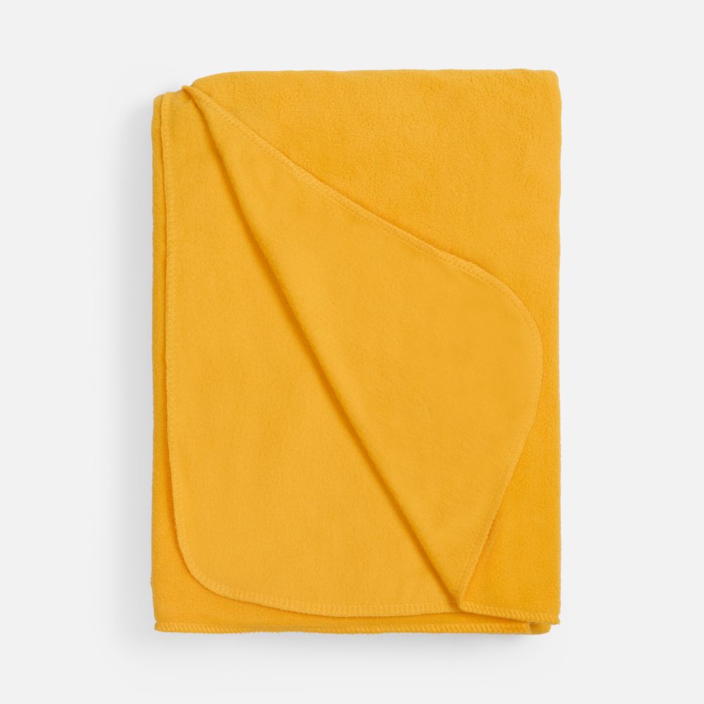 Флисовый плед Warm&Peace, желтый — изображение 2