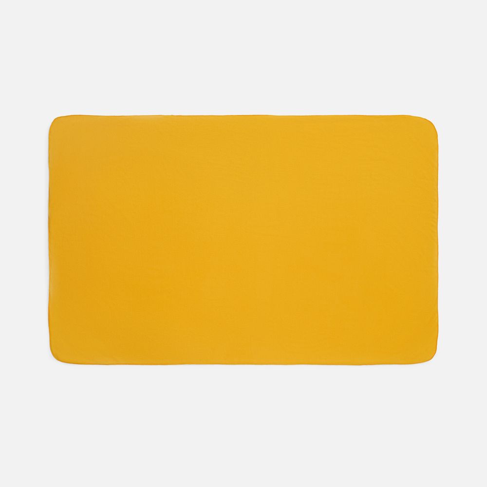 Флисовый плед Warm&Peace, желтый — изображение 4