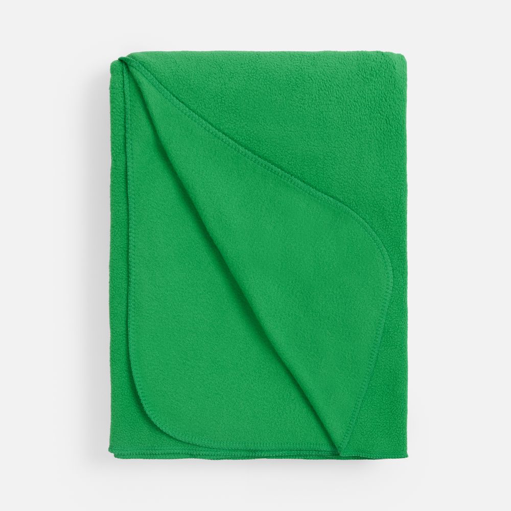 Флисовый плед Warm&Peace XL, зеленый — изображение 2