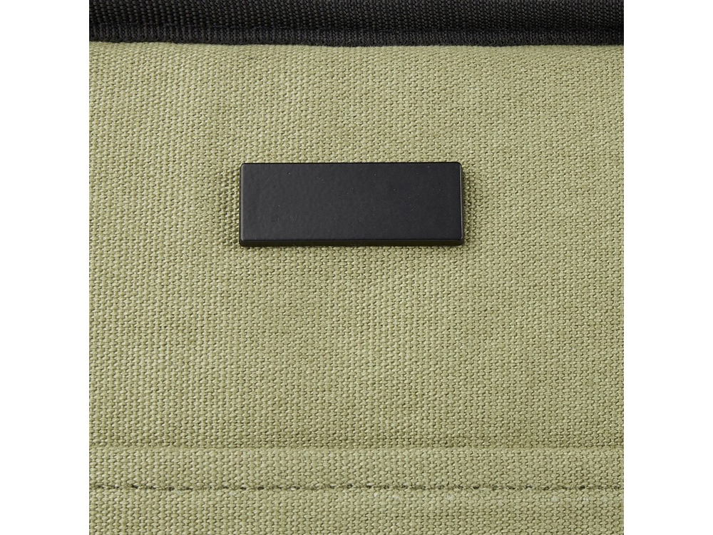 Пищевая сумка-холодильник Joey из брезента, переработанного по стандарту GRS, объемом 6 л на 9 банок, оливковый — изображение 5