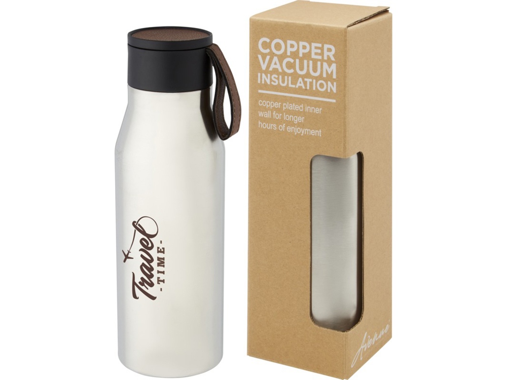 Ljungan Бутылка объемом 500 мл с медной вакуумной изоляцией, ремешком и крышкой, серебристый — изображение 8