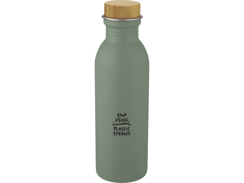 Kalix, спортивная бутылка из нержавеющей стали объемом 650 мл, зеленый яркий — изображение 4