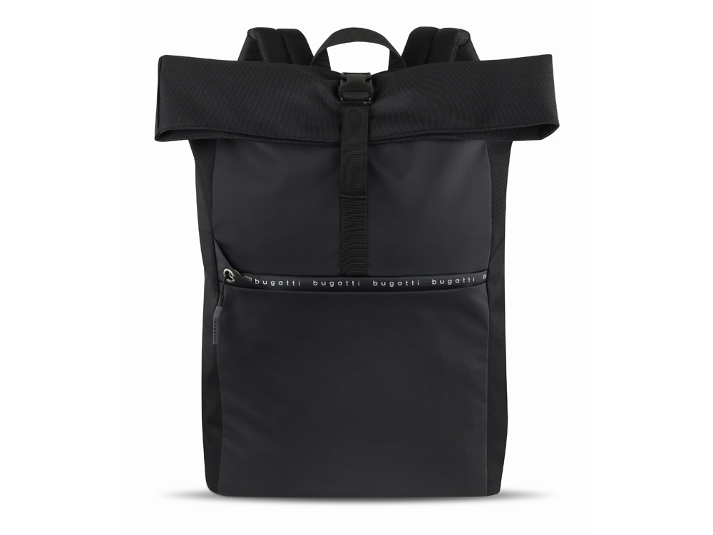 Рюкзак BUGATTI Blanc Delight, чёрный, нейлон RPET600D/тарпаулин/полиэстер, 41х13х46 см, 15 л — изображение 2