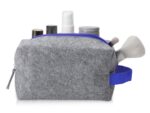 Косметичка из РПЕТ фетра с ручкой Felt, серый с синим