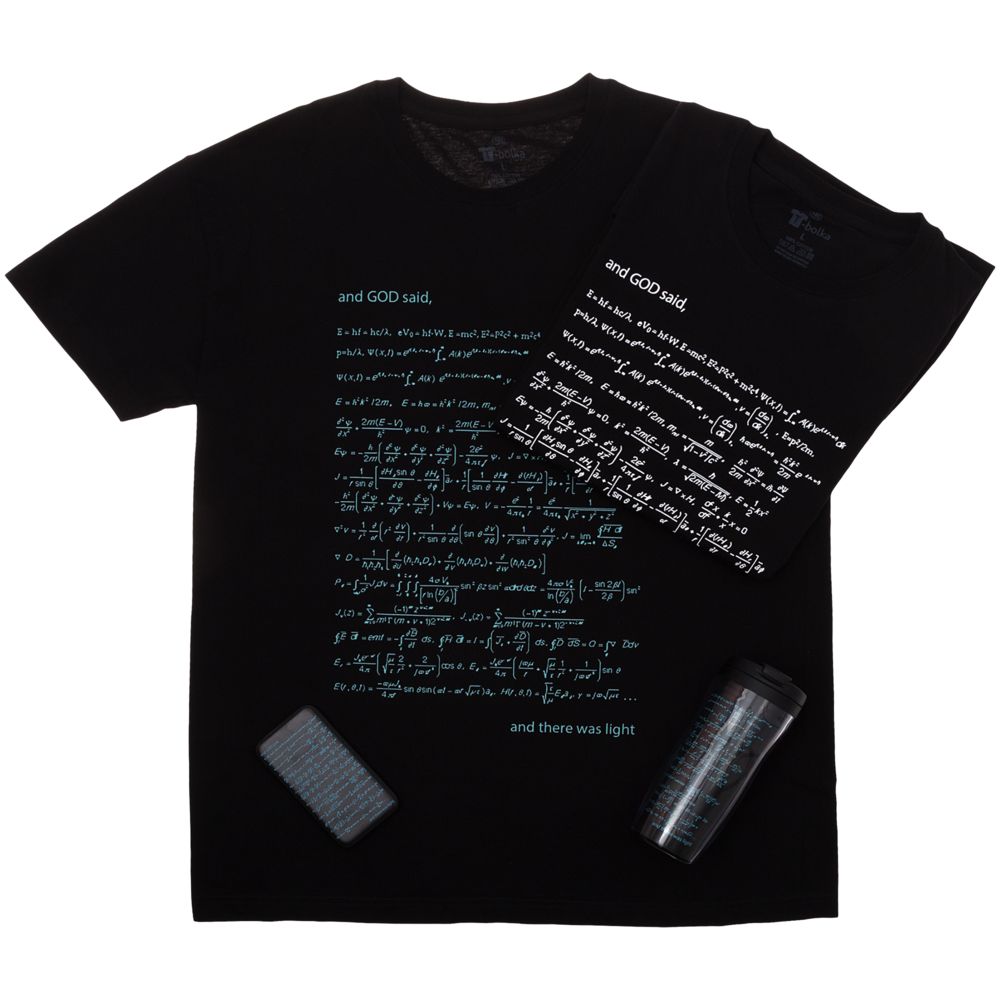 Футболка мужская «Да будет свет», со светящимся принтом — изображение 4