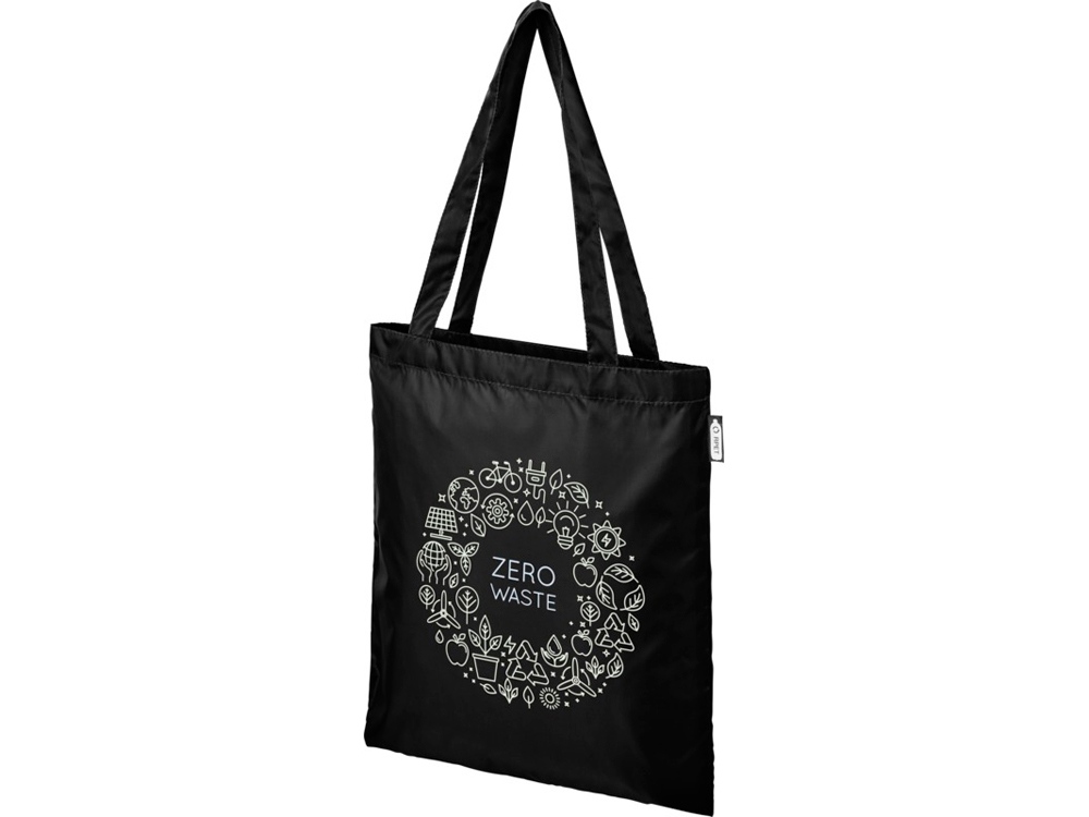 Эко-сумка Sai из переработанных пластиковых бутылок, черный — изображение 7