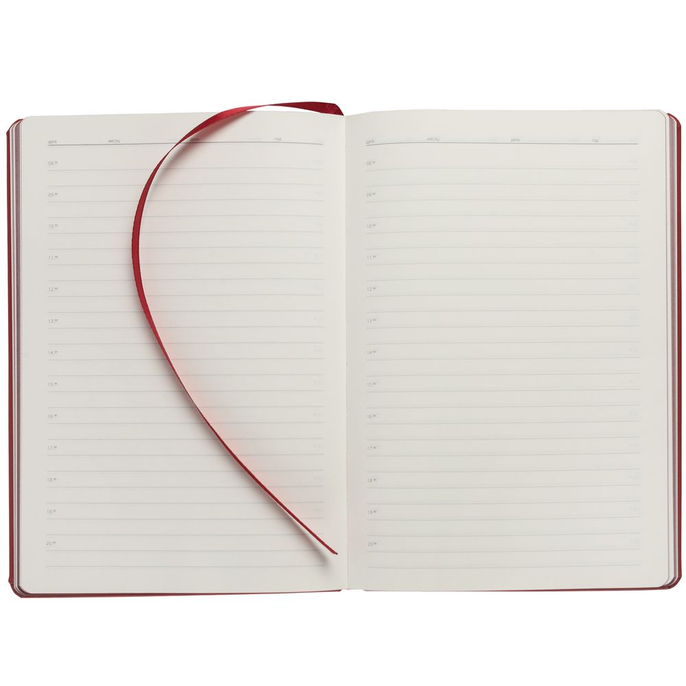 Ежедневник Shall, недатированный, красный — изображение 5
