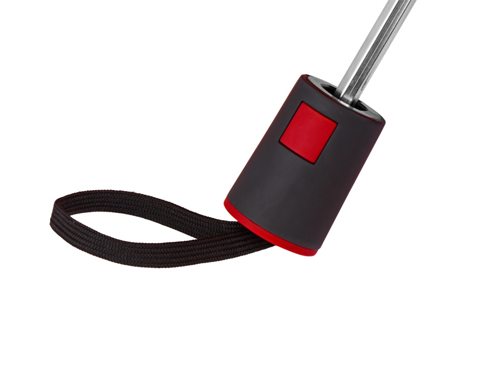 Зонт складной Irvine, полуавтоматический, 3 сложения, с чехлом, красный — изображение 7