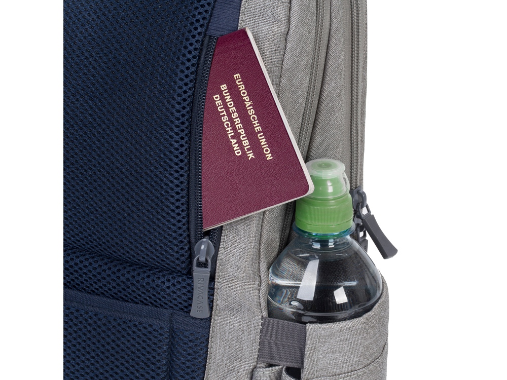 RIVACASE 7760 grey ECO рюкзак для ноутбука 15.6 — изображение 16