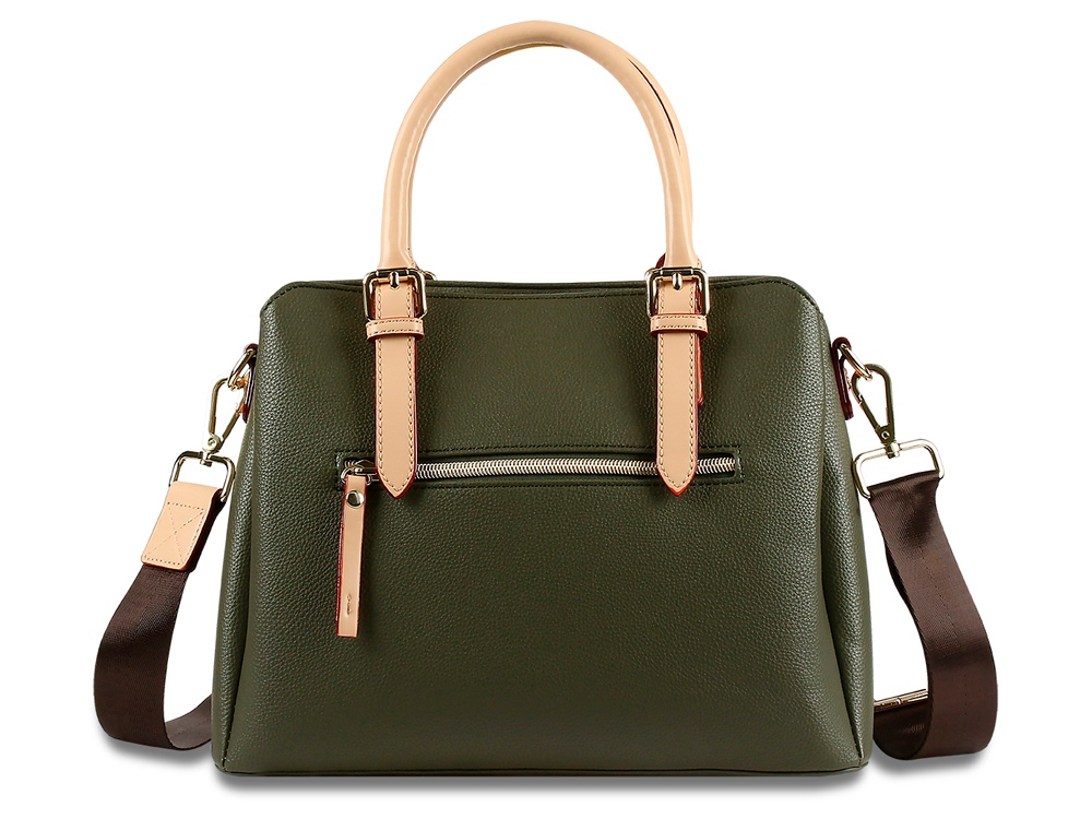 Сумка женская BUGATTI Ella, оливковая, полиуретан, 30х12х23 см — изображение 5