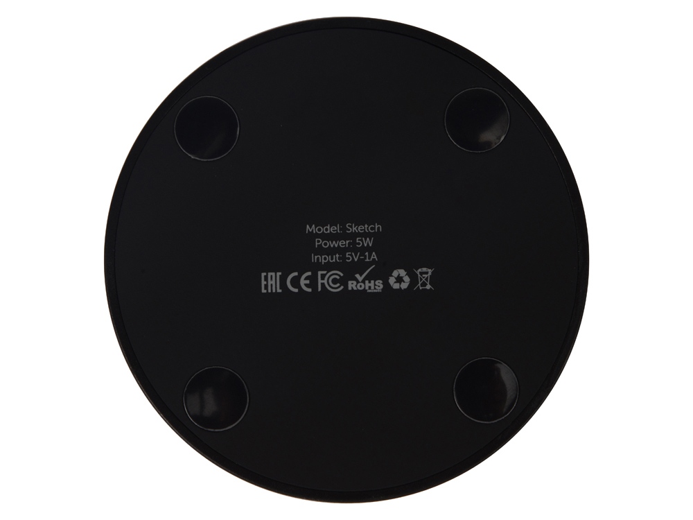 Беспроводное зарядное устройство Sketch с полноцветной печатью, черный — изображение 6
