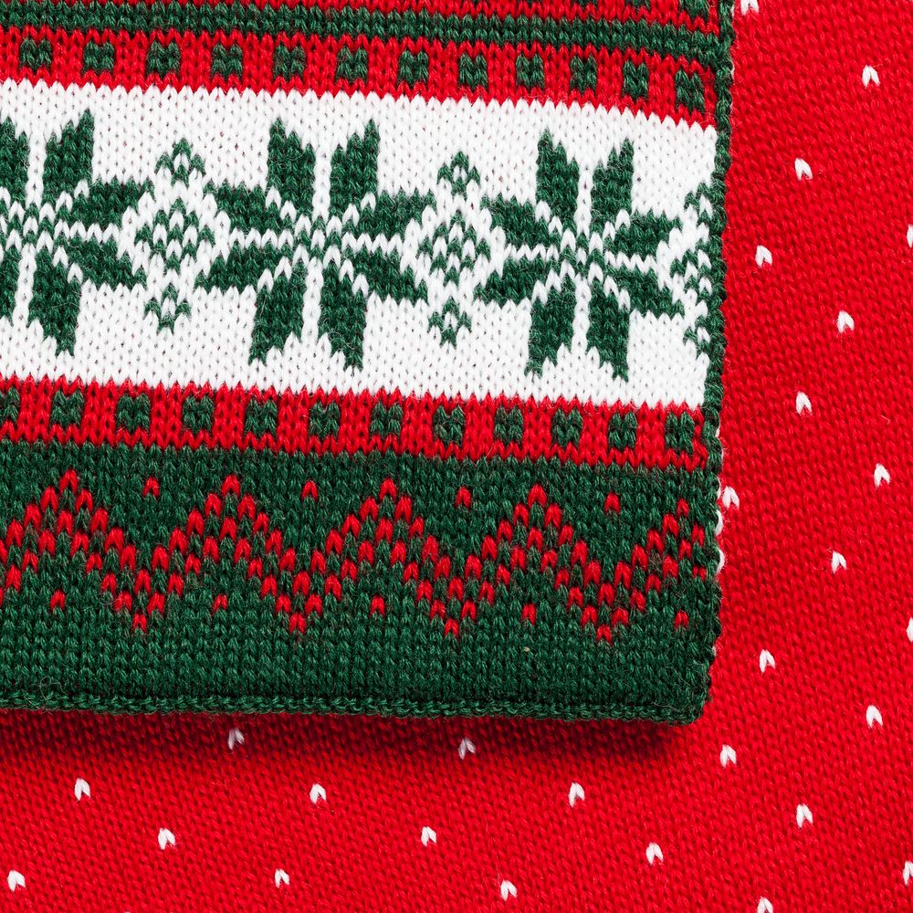 Шарф Happy View, красный с зеленым — изображение 2