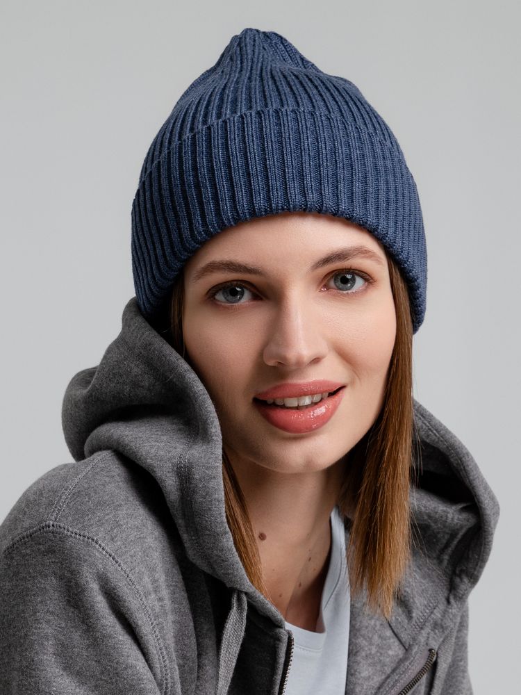 Шапка Stout, синий меланж — изображение 8