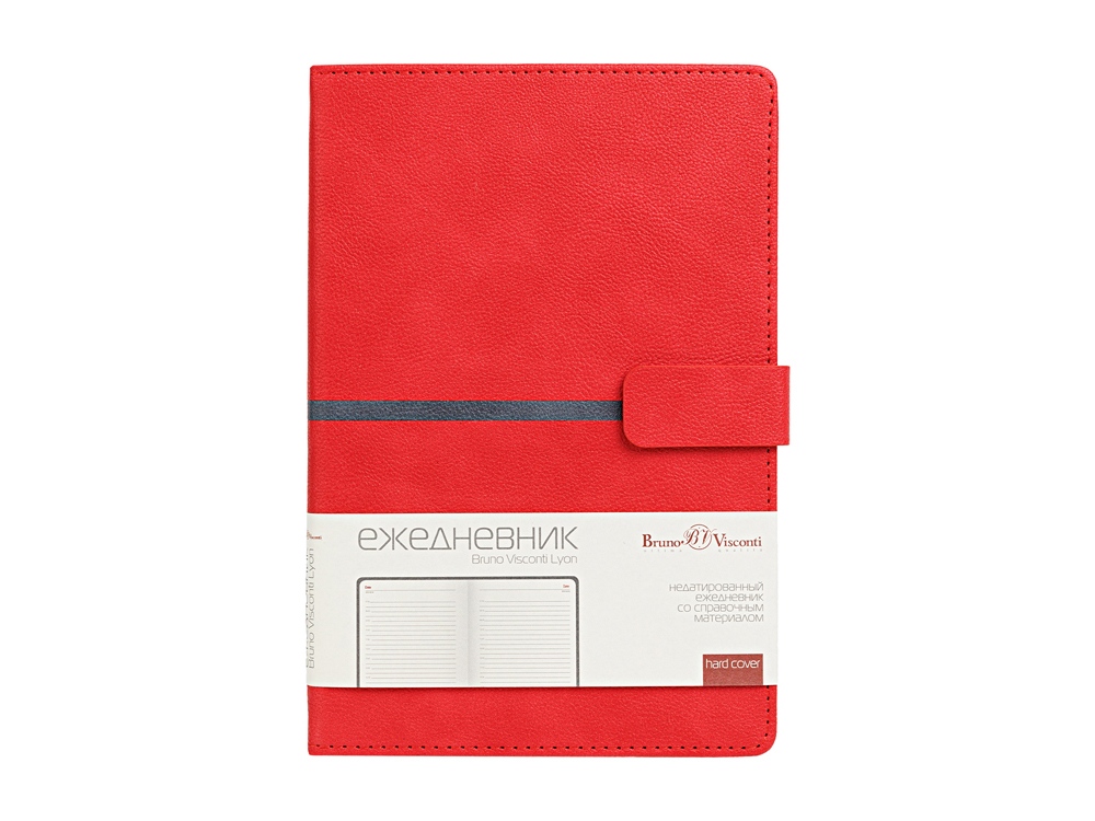 Ежедневник недатированный А5 Lyon, красный — изображение 2