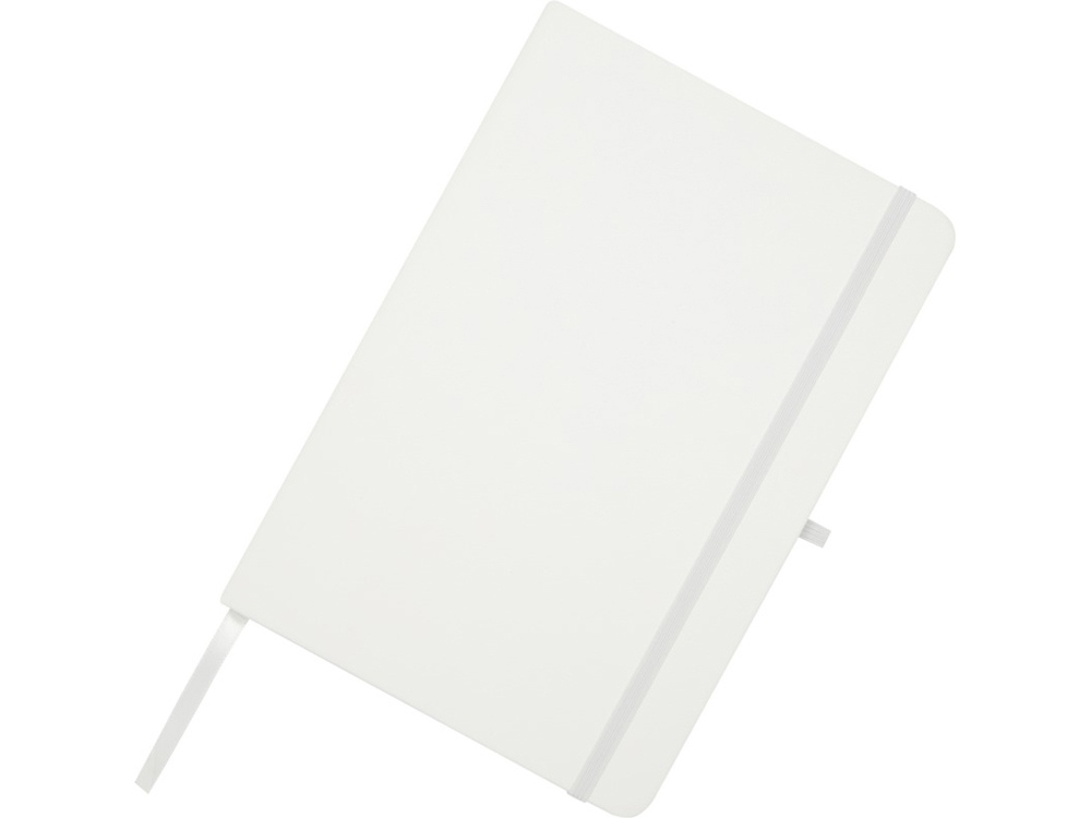 Teak блокнот А5 из переработан. материала в твердой обложке с линован. страницами - Белый — изображение 5