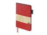 Блокнот А5 Boston, красный с серым срезом