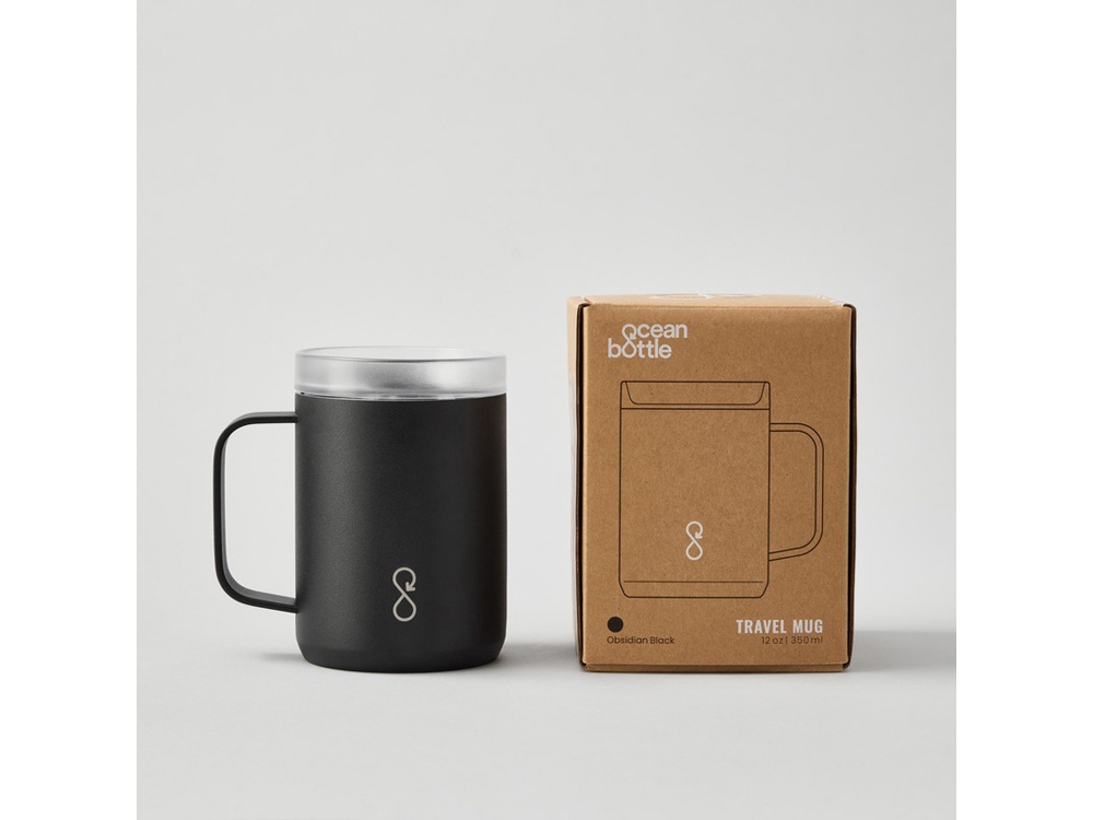 Ocean Bottle дорожная кружка-термос объемом 350 мл - Черный — изображение 5