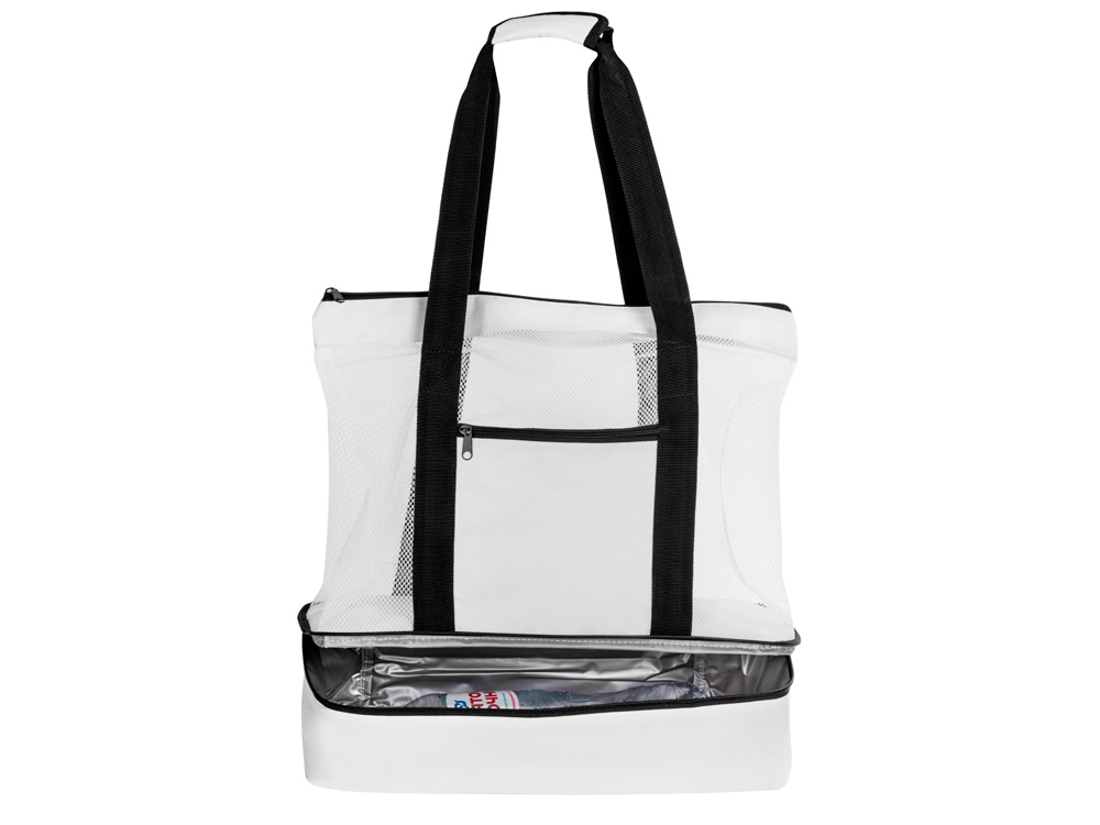 Сумка для шопинга и пляжа Coolmesh с изотермическим отделением внизу, белый — изображение 4