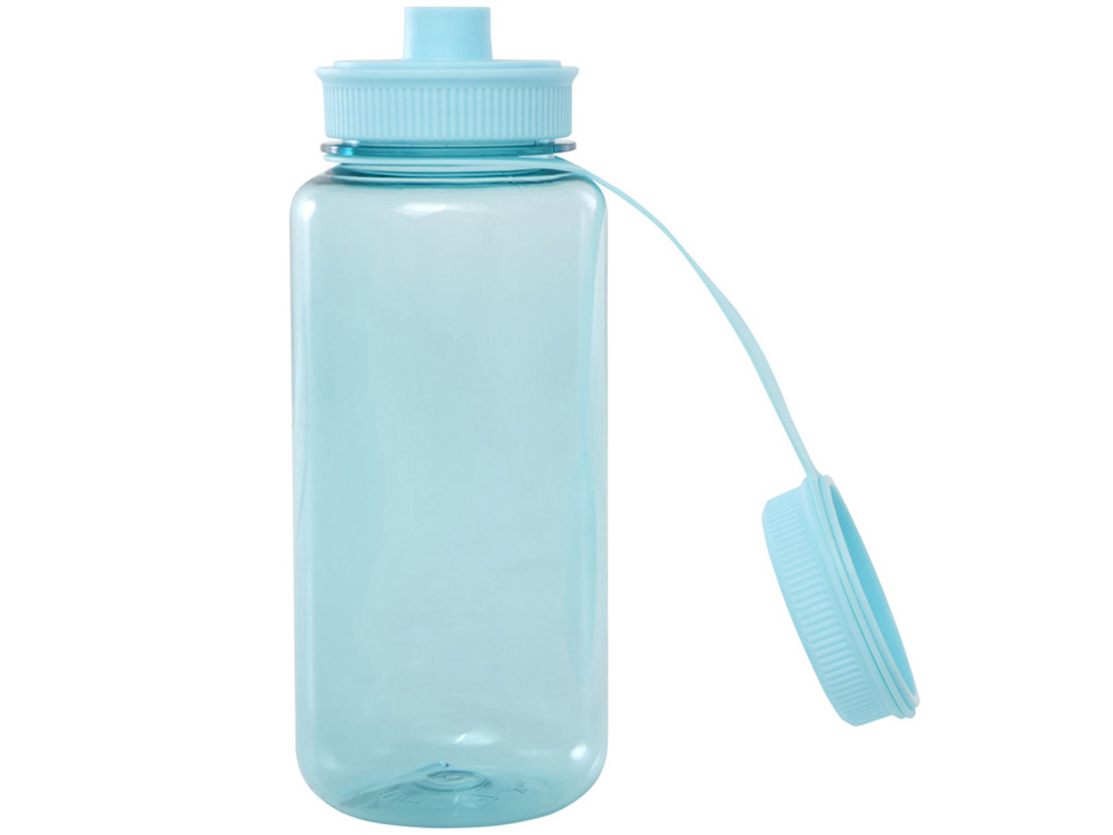 Спортивная бутылка Ryder из переработанного ПЭТ-пластика объемом 900 мл с многофункциональной крышкой, сертифицированная RCS - Бирюзовый — изображение 4