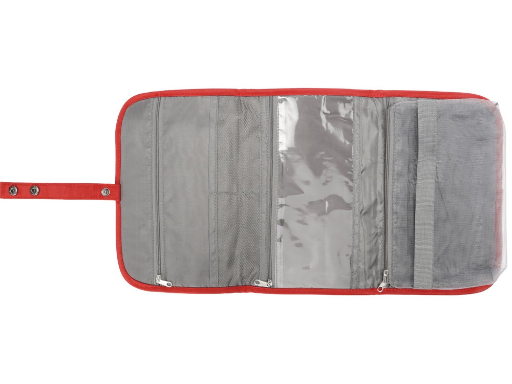 Несессер для путешествий со съемной косметичкой Flat, красный — изображение 7