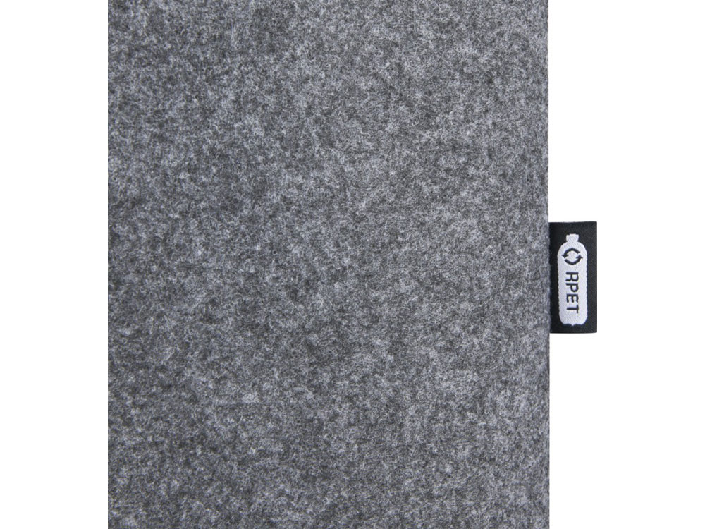 Эко-сумка Felta объемом 12 л из фетра, переработанного по стандарту GRS, с широким дном, средне-серый — изображение 5