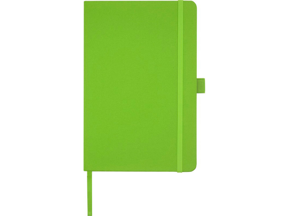 Блокнот Honua форматом A5 из переработанной бумаги с обложкой из переработанного ПЭТ, зеленый лайм — изображение 2