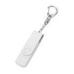 USB-флешка на 32 Гб 3 в 1 поворотный механизм, c двумя дополнительными разъемами MicroUSB и TypeC C с одноцветным металлическим клипом, белый