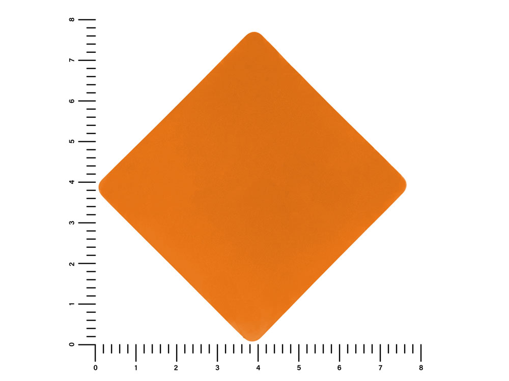 ПАТЧ РОМБ soft-touch (оранжевый) 7,6 х 7,6 см — изображение 2