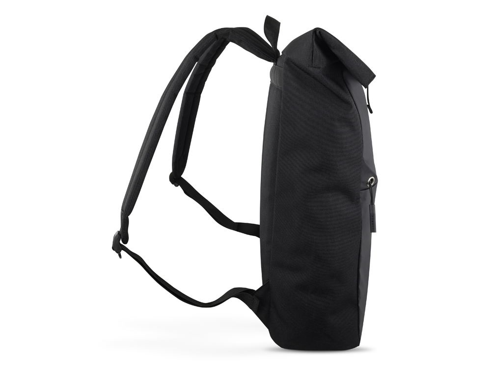 Рюкзак BUGATTI Blanc Delight, чёрный, нейлон RPET600D/тарпаулин/полиэстер, 41х13х46 см, 15 л — изображение 4