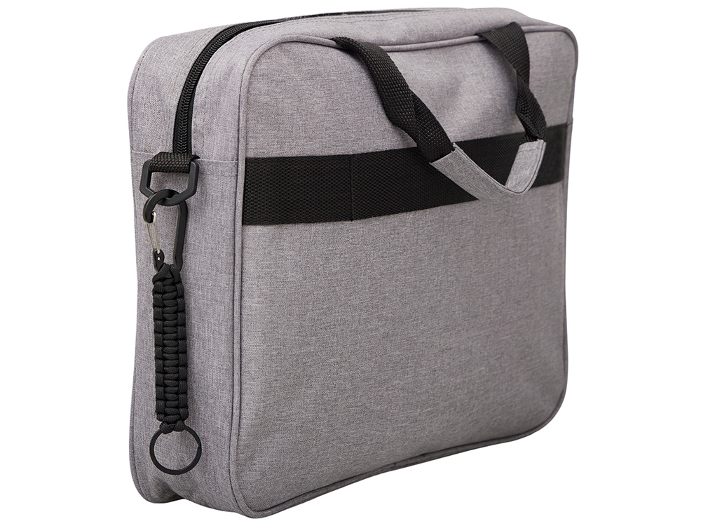 Брелок-веревочка Austere с карабином и кольцом, черный — изображение 4