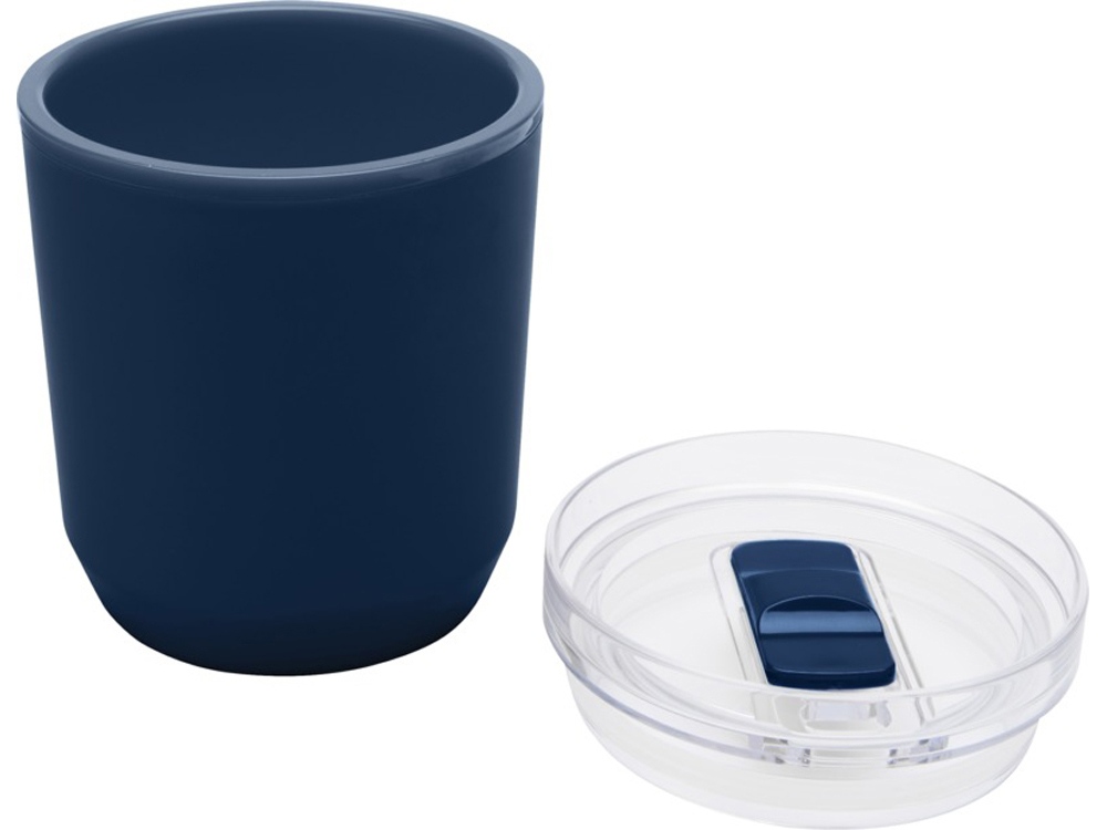 Hudson кружка из переработанного пластика с двойными стенками объемом 180 мл, темно-синий — изображение 4