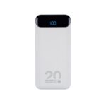 RIVACASE VA2580 (20 000mAh), QC/PD 20W внешний аккумулятор с дисплеем, белый /24