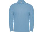 Рубашка поло Estrella мужская с длинным рукавом, небесно-голубой