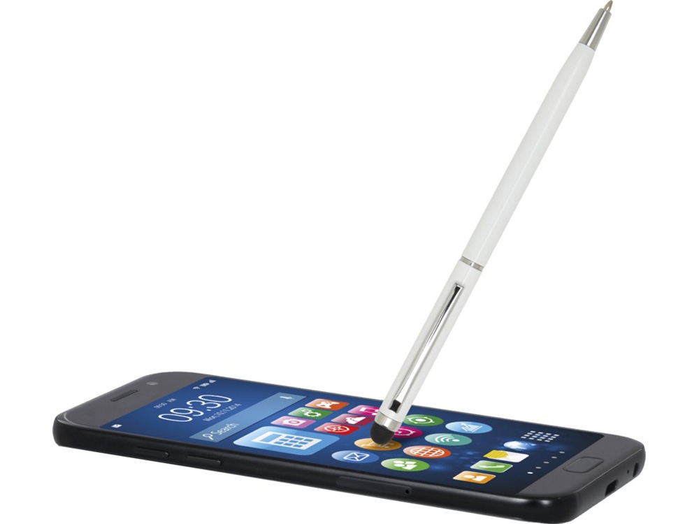 Шариковая ручка Ore алюминиевая со стилусом - Белый — изображение 4