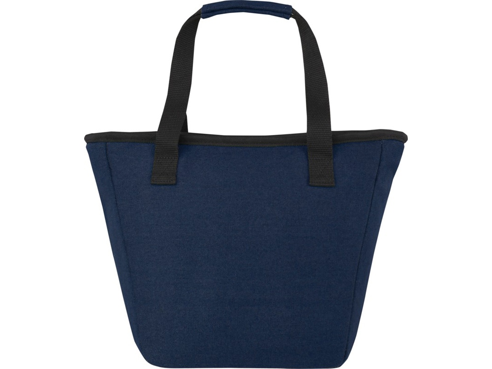 Пищевая сумка-холодильник Joey из брезента, переработанного по стандарту GRS, объемом 6 л на 9 банок, темно-синий — изображение 3