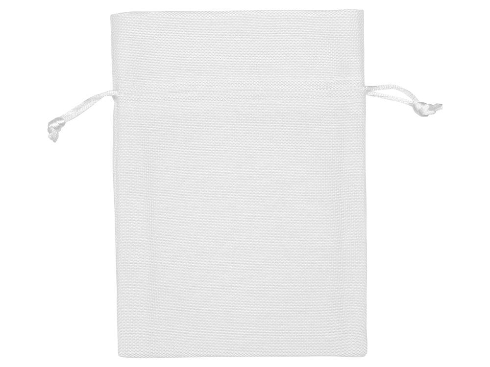 Мешочек подарочный, искусственный лен, средний, белый — изображение 2