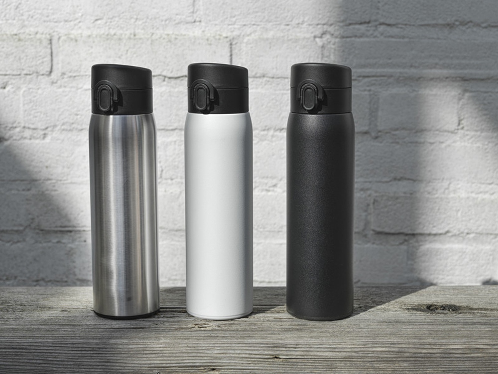 Термос Sika из нержавеющей стали, сертифицированной по стандарту RCS, объемом 450 мл с изоляцией - Серебристый — изображение 5