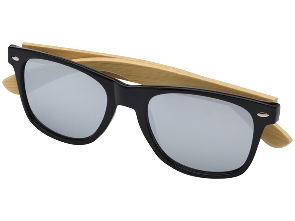 Солнцезащитные очки Hue с бамбуковыми дужками - Серебристый — изображение 3