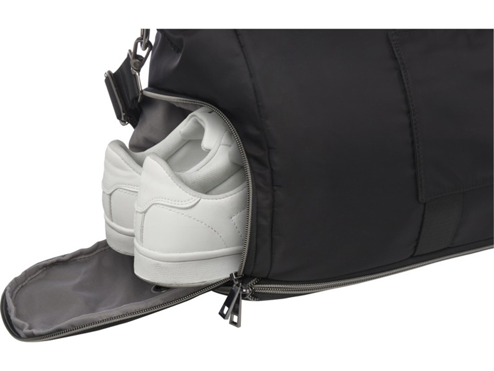 Rhine расширяемая спортивная сумка на 35 л из переработанных материалов по стандарту GRS, сплошной черный — изображение 5
