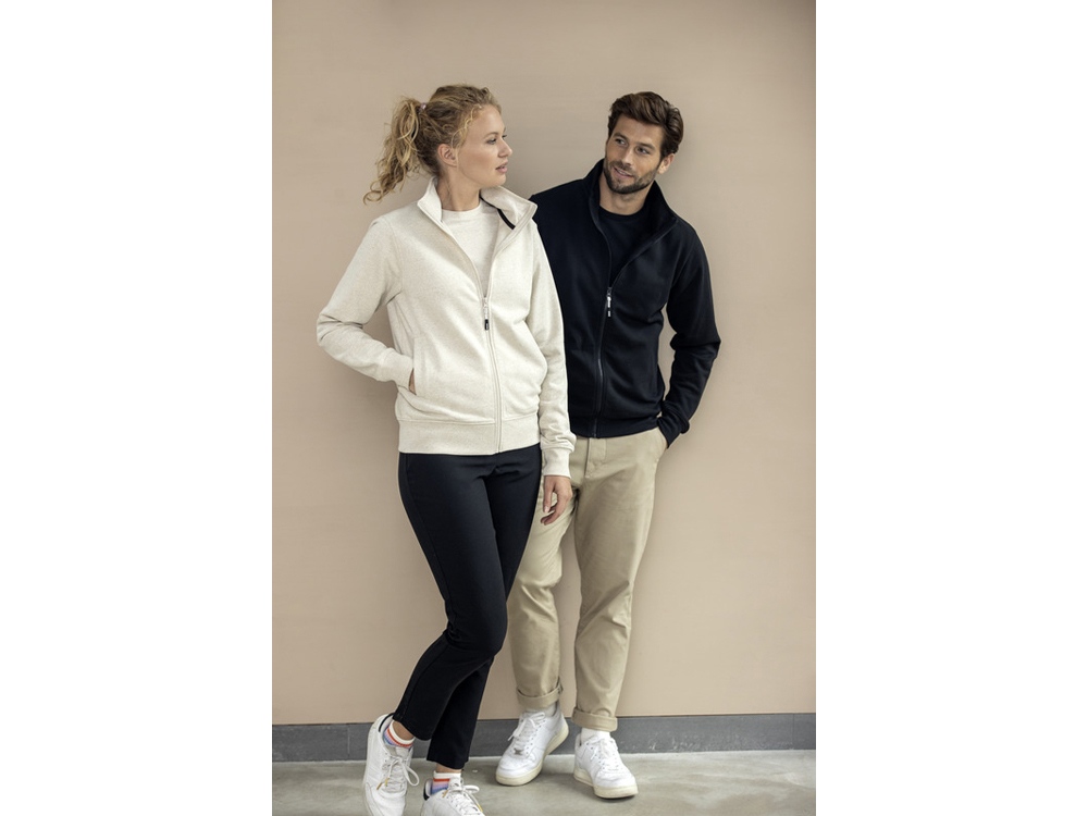 Galena унисекс-свитер с полноразмерной молнией из переработанных материалов Aware™ - Белый — изображение 4