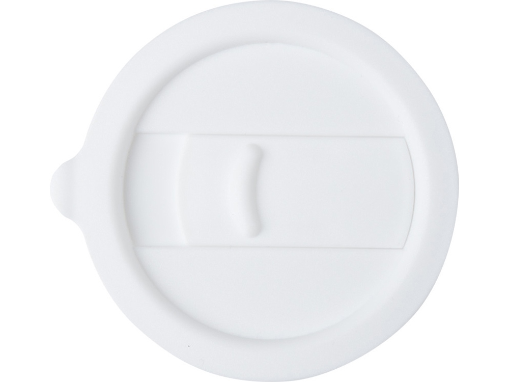 Java керамическая кружка емкостью 330 мл с силиконовой оберткой и пластиковой крышкой - Белый — изображение 4