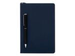 Бизнес-блокнот С3 софт-тач с магнитом, твердая обложка, 128 листов, темно-синий