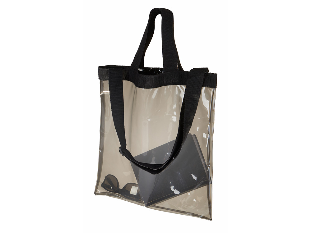 Сумка Frank из прозрачного пластика с регулирующейся лямкой, черный (P) — изображение 5