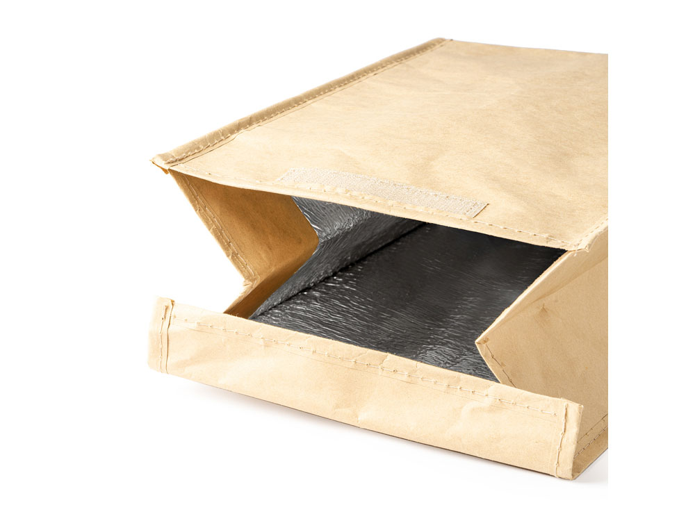 Сумка-холодильник KEMER из ламинированной бумаги, бежевый — изображение 4