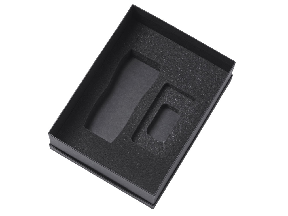 Подарочный набор c вакуумной термокружкой и повербанком С1, серый — изображение 2