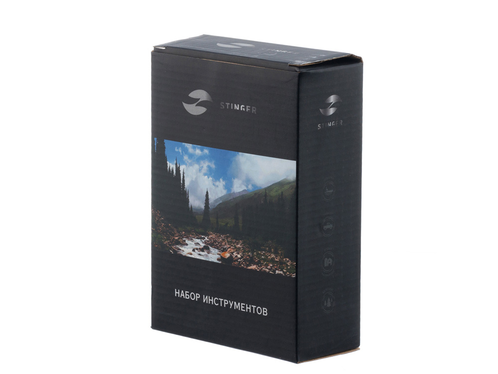 Набор инструментов Stinger, 25 инструментов, в пластиковом кейсе, 164x107x49 мм, синий — изображение 2