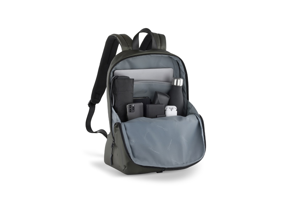 Рюкзак BUGATTI Blanc 15'', оливковый, тарпаулин/полиэстер, 32х15,5х45 см — изображение 5