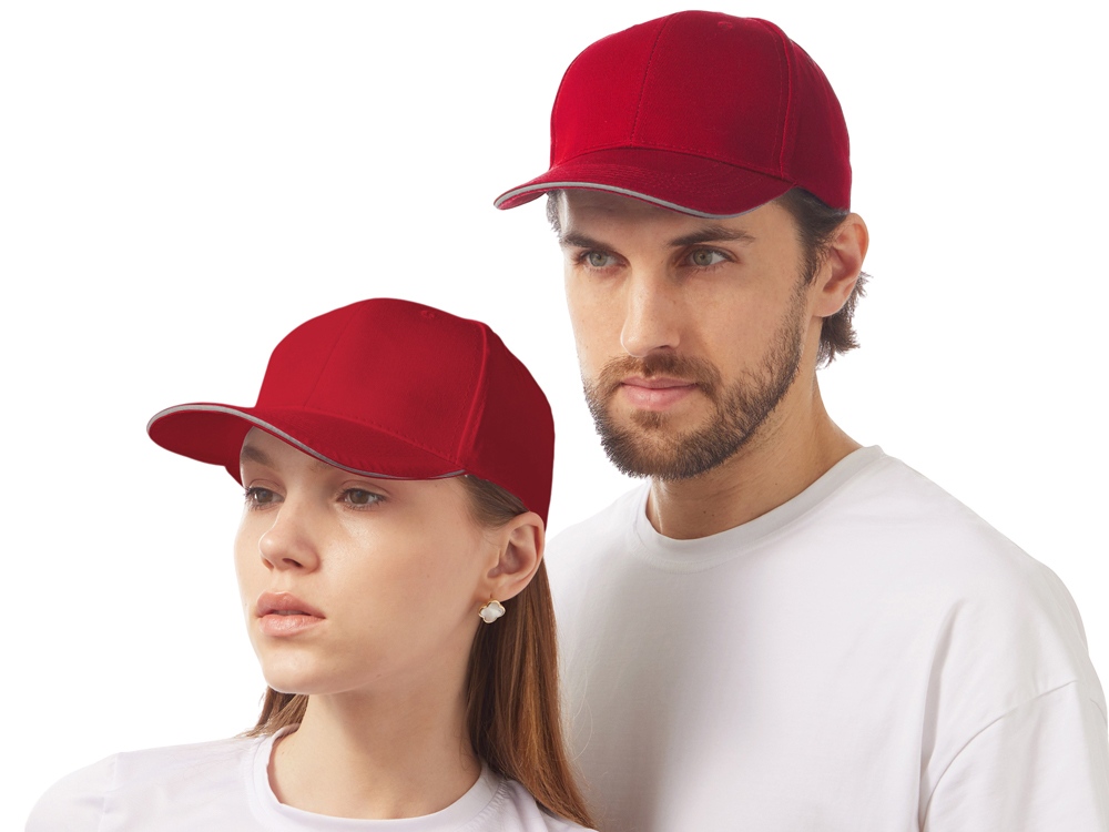 Кепка со светоотражающим кантом, классический синий