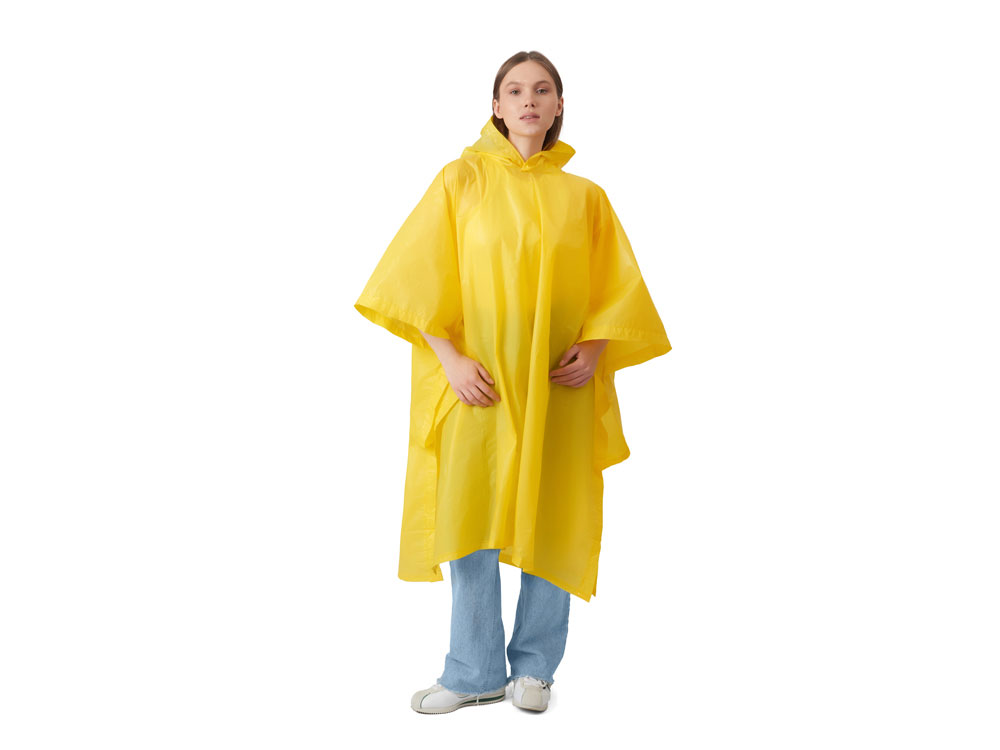 Пончо Hawaii c чехлом унисекс, желтый — изображение 4